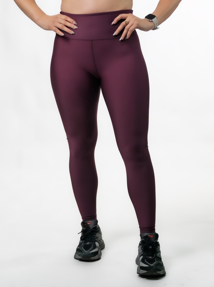 Legging taille haute gainant – Grenat – Cybèle Sports, photo 1