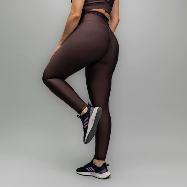 Big Size Legging Simple Marron -286-