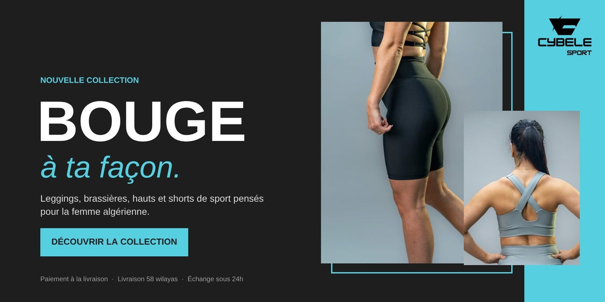 Cybèle Sports – Bouge à ta façon : bike legging noir et brassière vert aqua